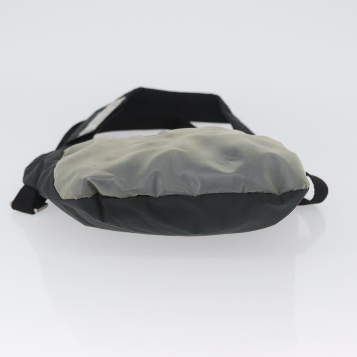 PRADA Sports Shoulder Bag Nylon Black Silver Auth 173922