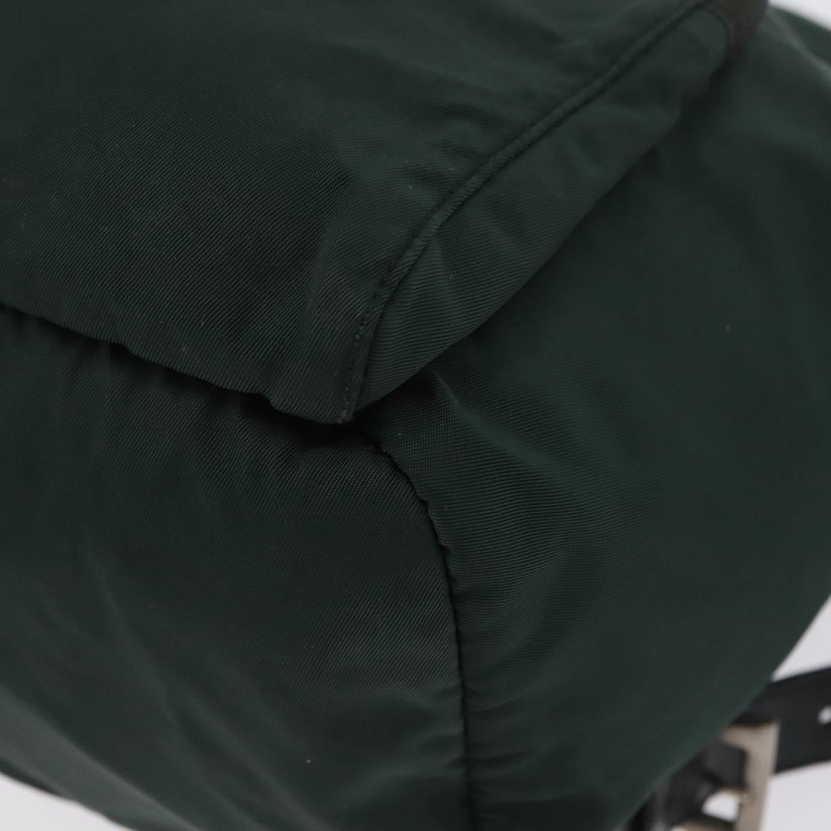 PRADA Backpack Nylon Green Silver Auth 173925