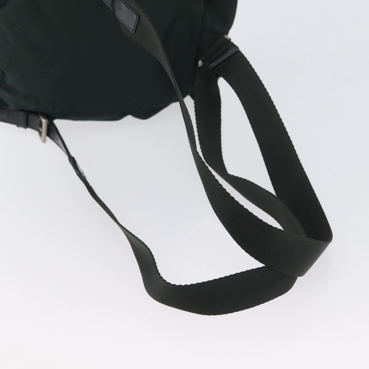PRADA Backpack Nylon Green Silver Auth 173925