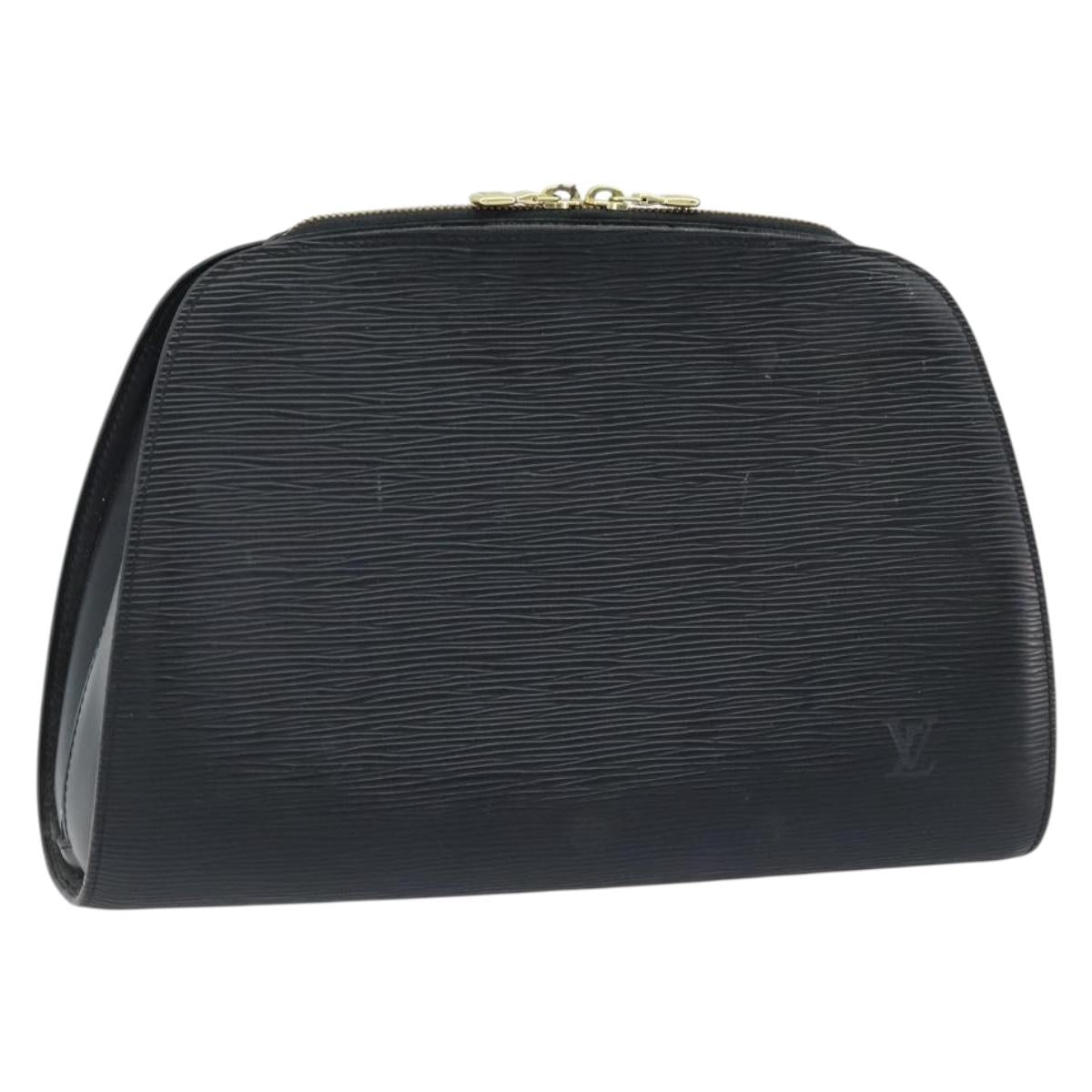 LOUIS VUITTON Epi Dauphine GM Cosmetic Pouch Black M48432 LV Auth 173926