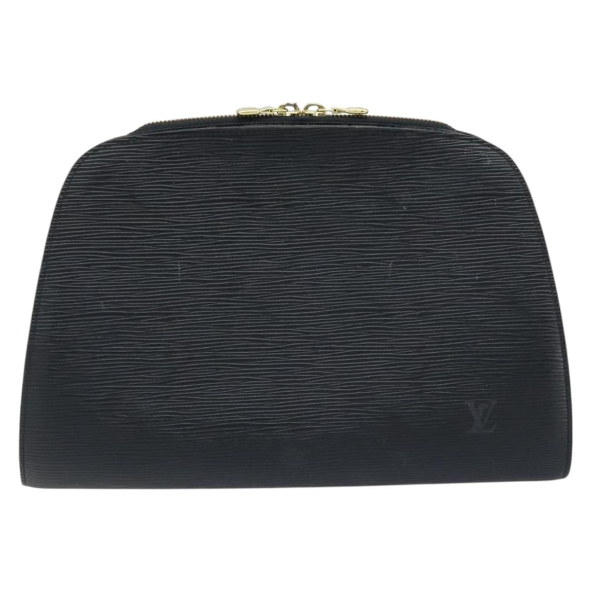 LOUIS VUITTON Epi Dauphine GM Cosmetic Pouch Black M48432 LV Auth 173926