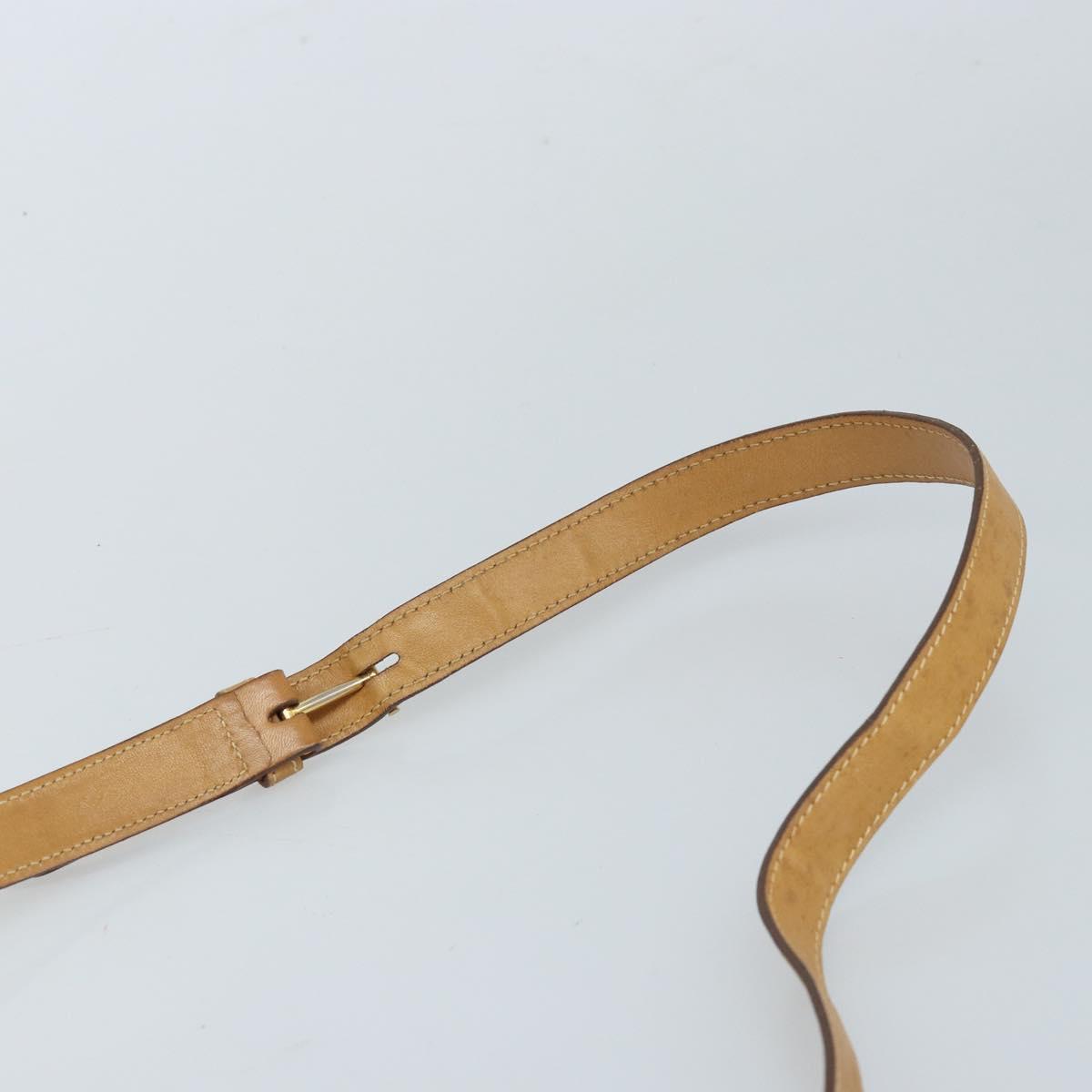 GUCCI Micro GG Supreme Shoulder Bag PVC Beige Gold Auth 173930