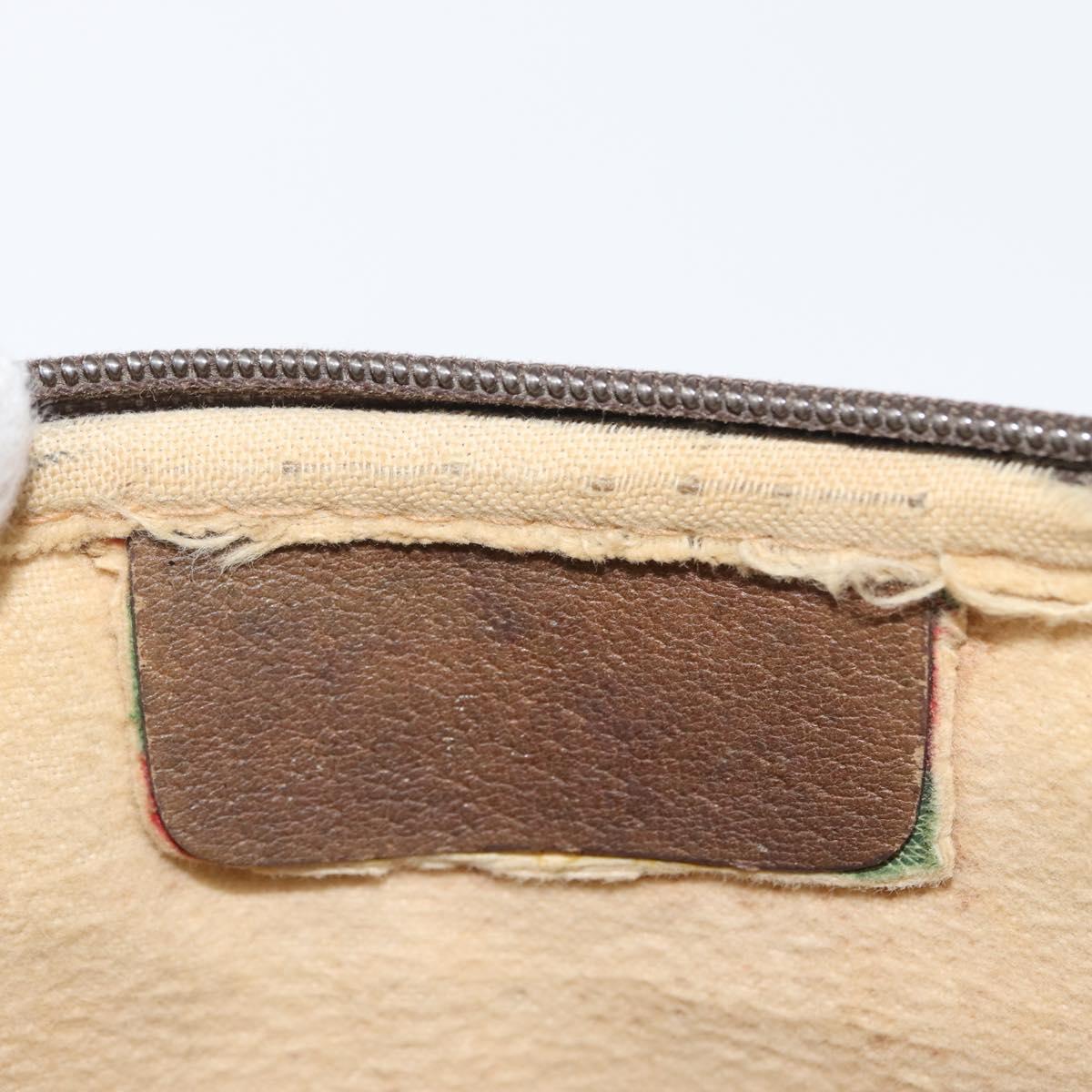 GUCCI GG Supreme Shoulder Bag PVC Beige Gold 97 02 068 Auth 173940