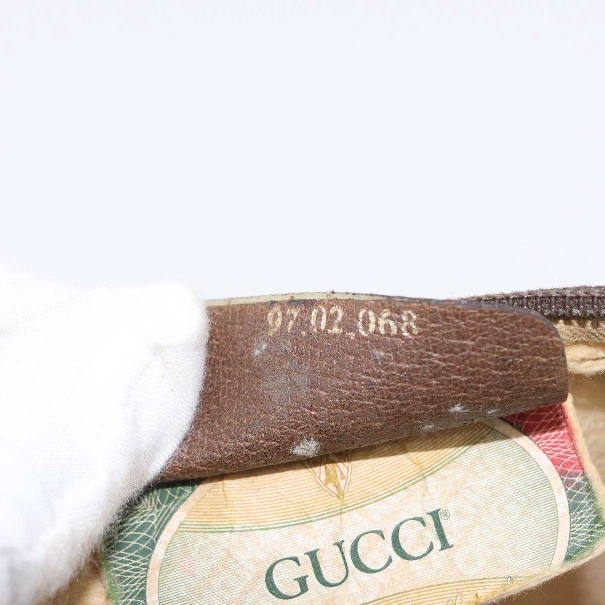 GUCCI GG Supreme Shoulder Bag PVC Beige Gold 97 02 068 Auth 173940