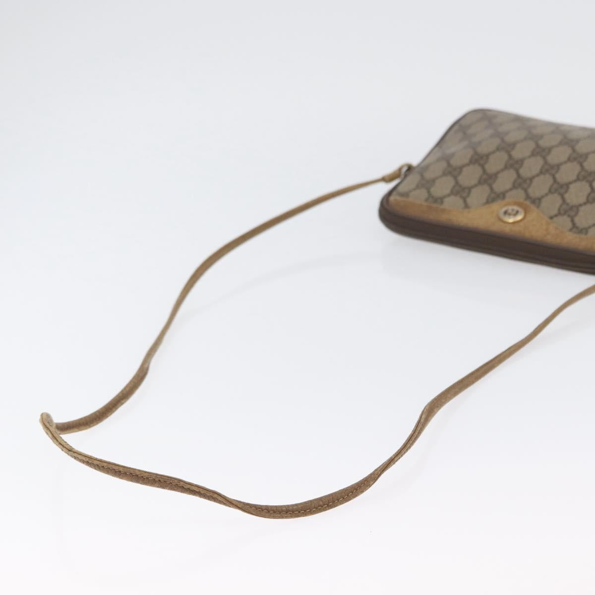 GUCCI GG Supreme Shoulder Bag PVC Beige Gold 97 02 068 Auth 173940