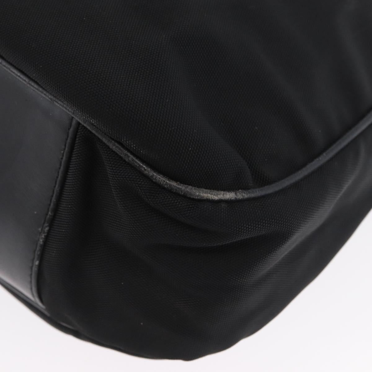 GUCCI Bamboo Shoulder Bag Nylon Black Silver 001 1577 Auth 173951