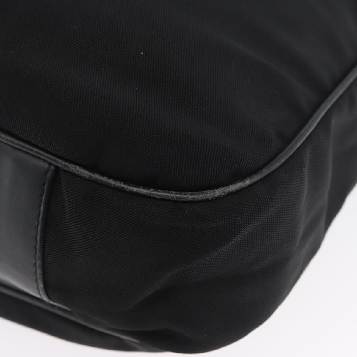 GUCCI Bamboo Shoulder Bag Nylon Black Silver 001 1577 Auth 173951