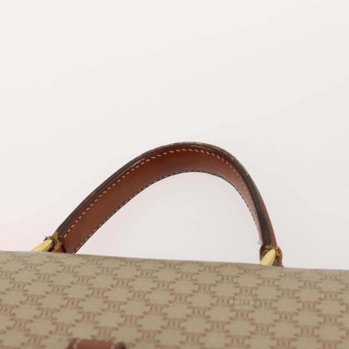 CELINE Macadam Canvas Shoulder Bag PVC Leather 2 Set Beige Auth 173954
