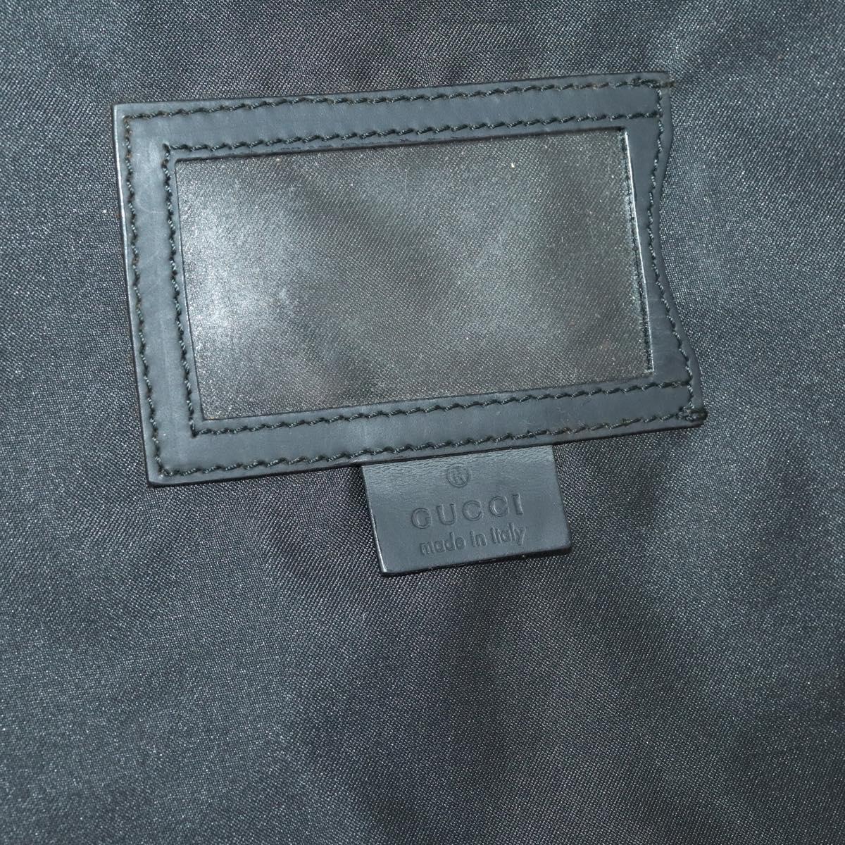 GUCCI GG Canvas Boston Bag Black Silver Auth 173961