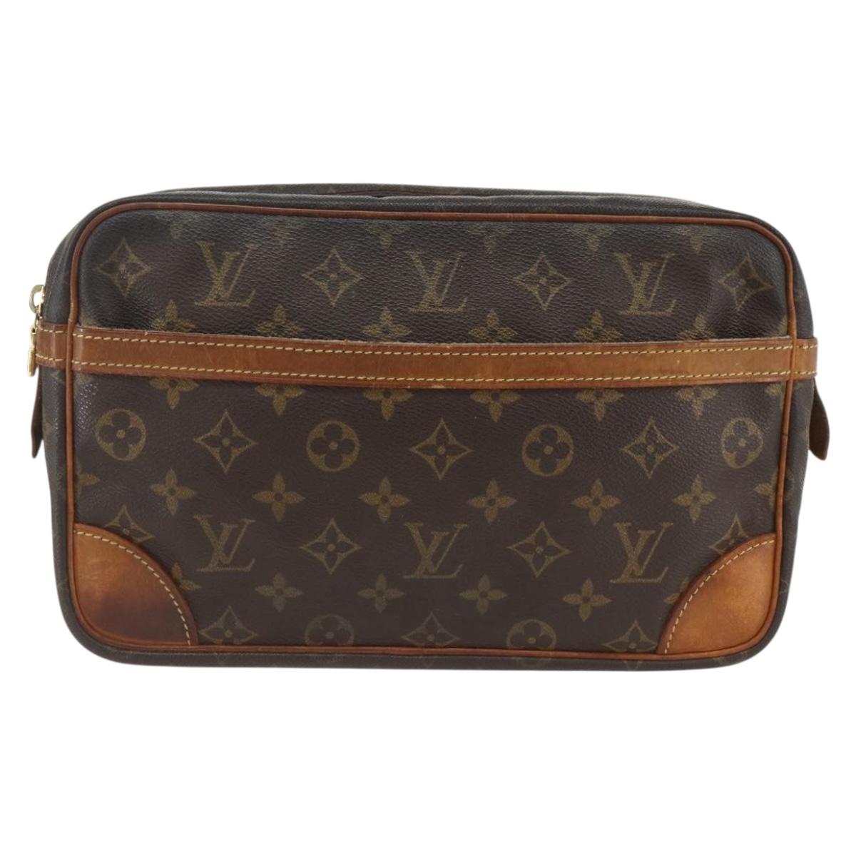 LOUIS VUITTON Monogram Compiegne 28 Clutch Bag M51845 LV Auth 173963