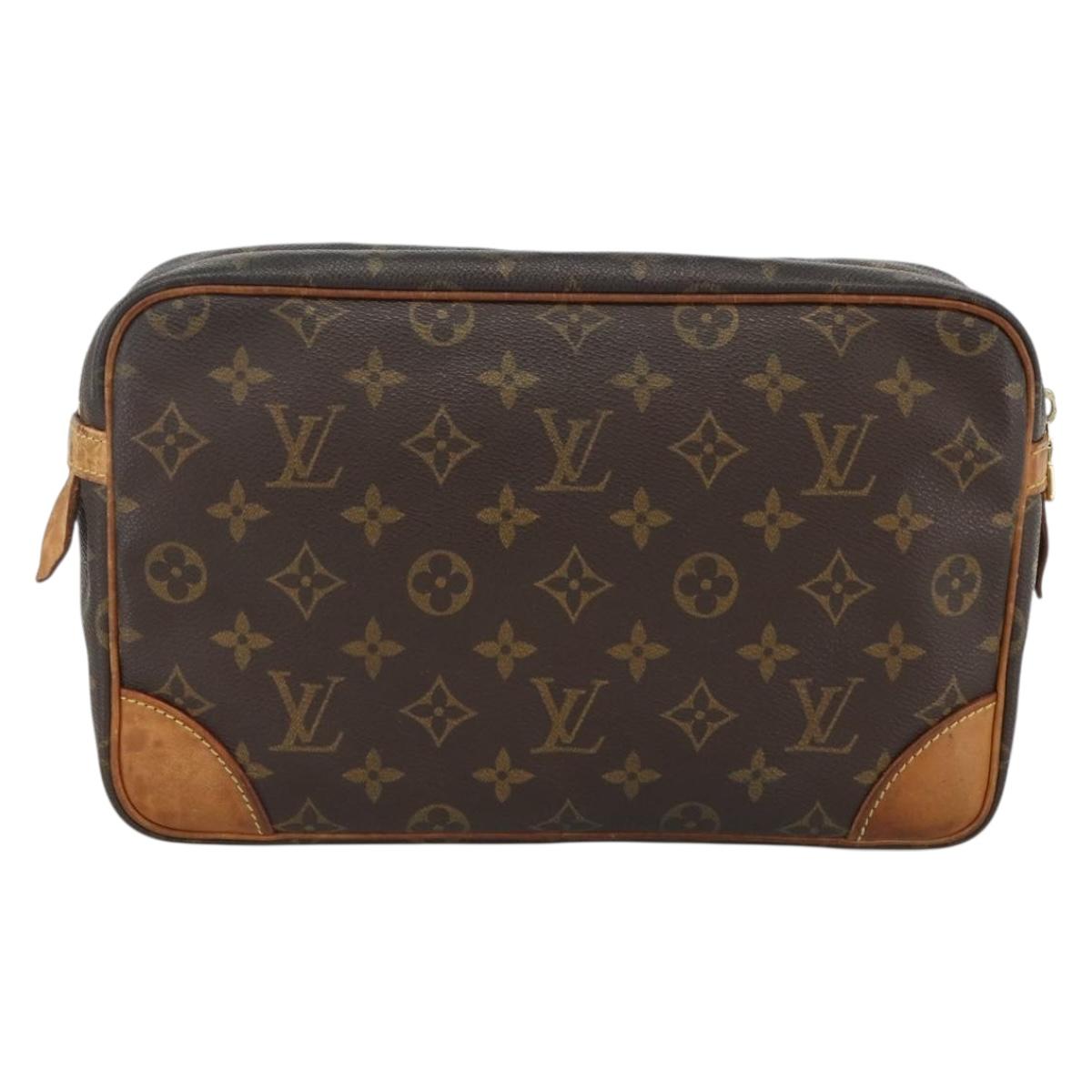 LOUIS VUITTON Monogram Compiegne 28 Clutch Bag M51845 LV Auth 173963