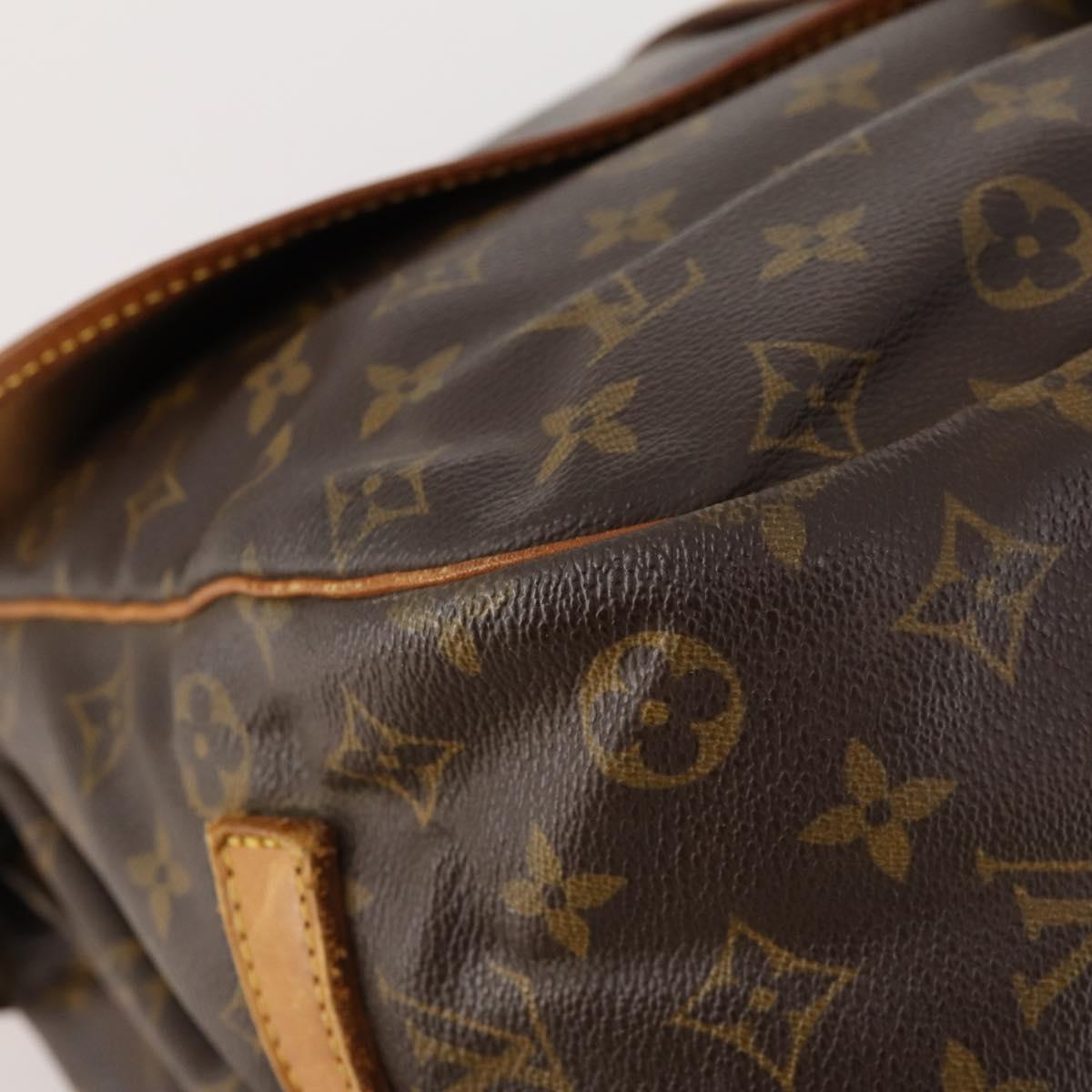 LOUIS VUITTON Monogram Saumur 35 Shoulder Bag M42254 LV Auth 173977