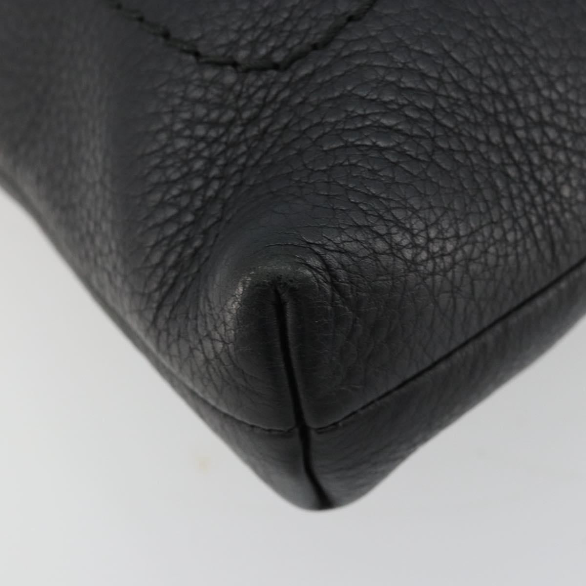 BALLY Shoulder Bag Leather Black Auth 173982
