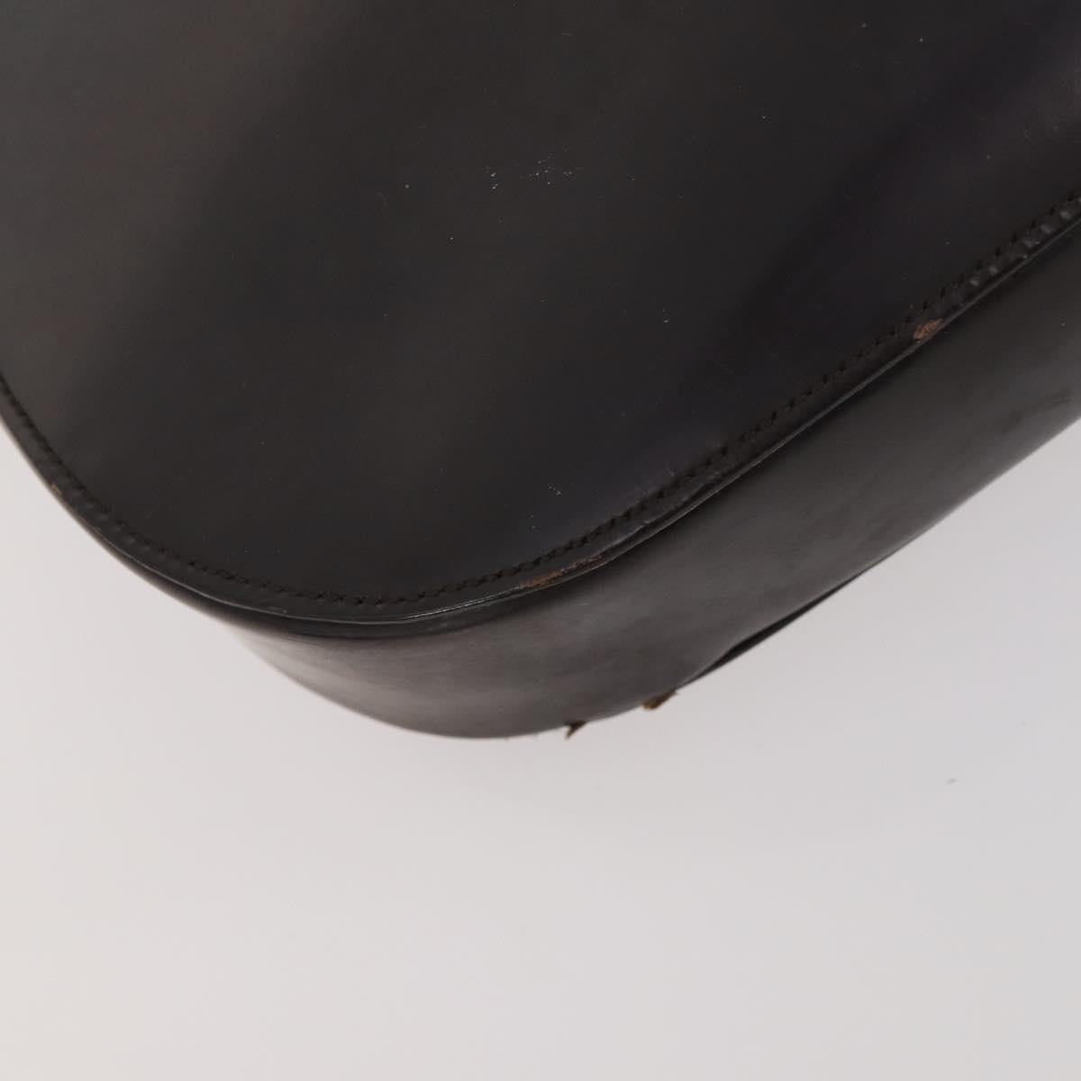 GUCCI GG Supreme Hand Bag Leather 2 Set Black Beige Auth 173983
