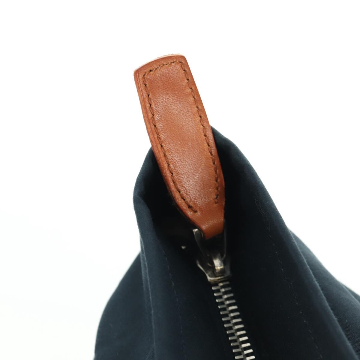 GUCCI Sherry Line Shoulder Bag Nylon Navy Silver 256312 Auth 173985A