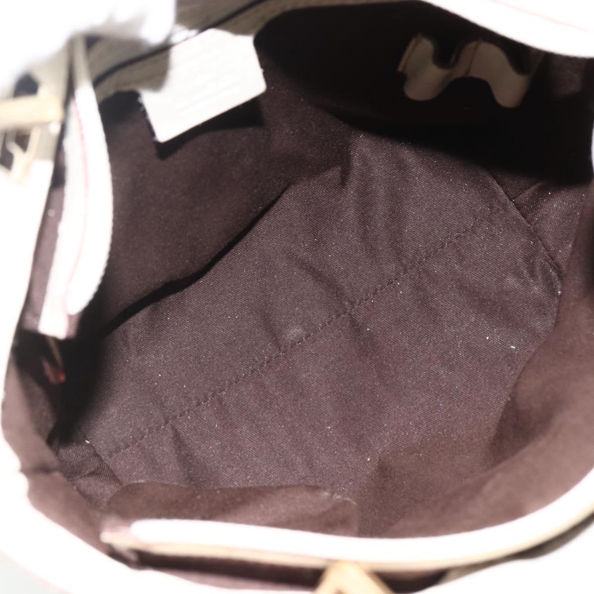 GUCCI GG Canvas Hand Bag Beige Gold 145994 Auth 173989