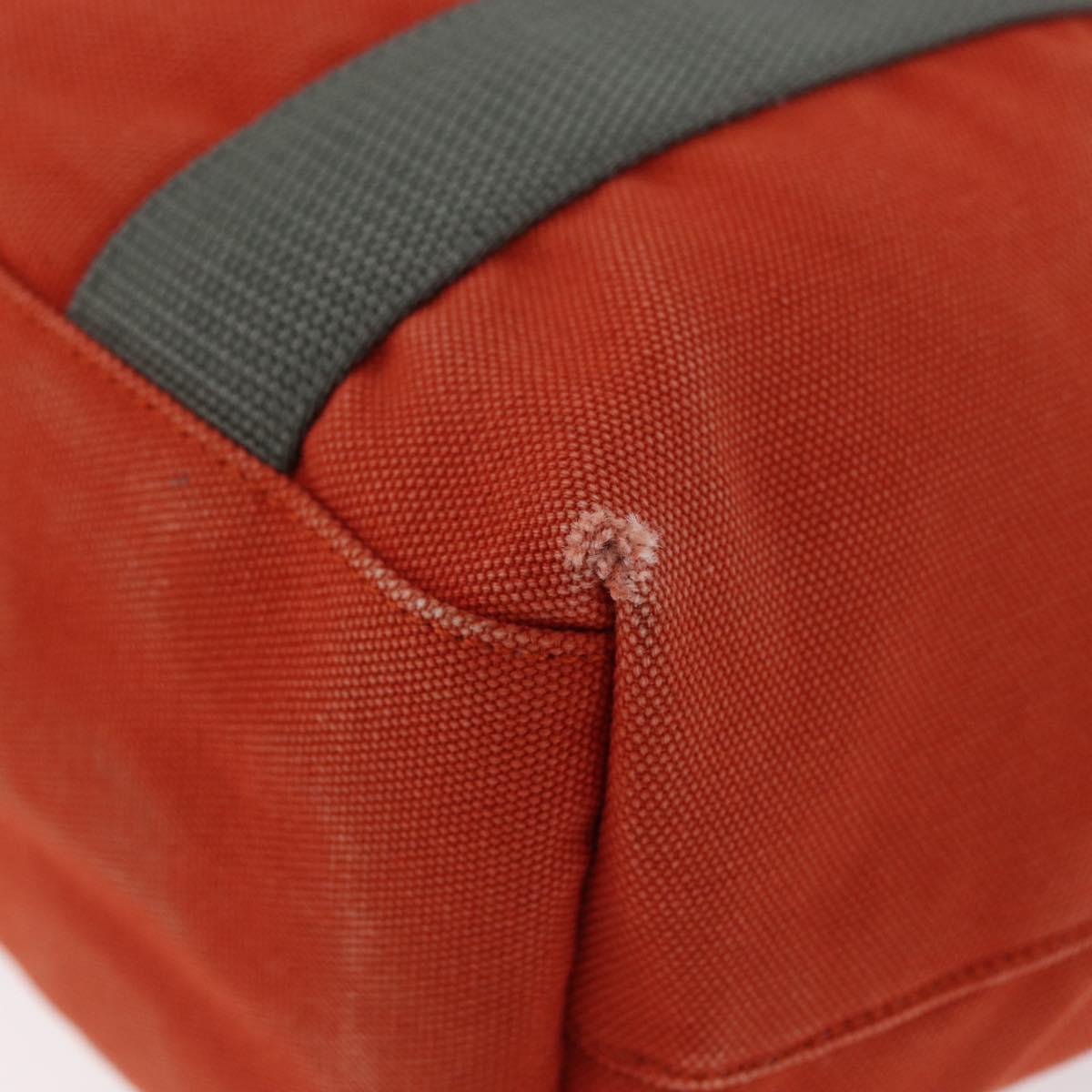 PRADA Sports Hand Bag Canvas Orange Auth 173993