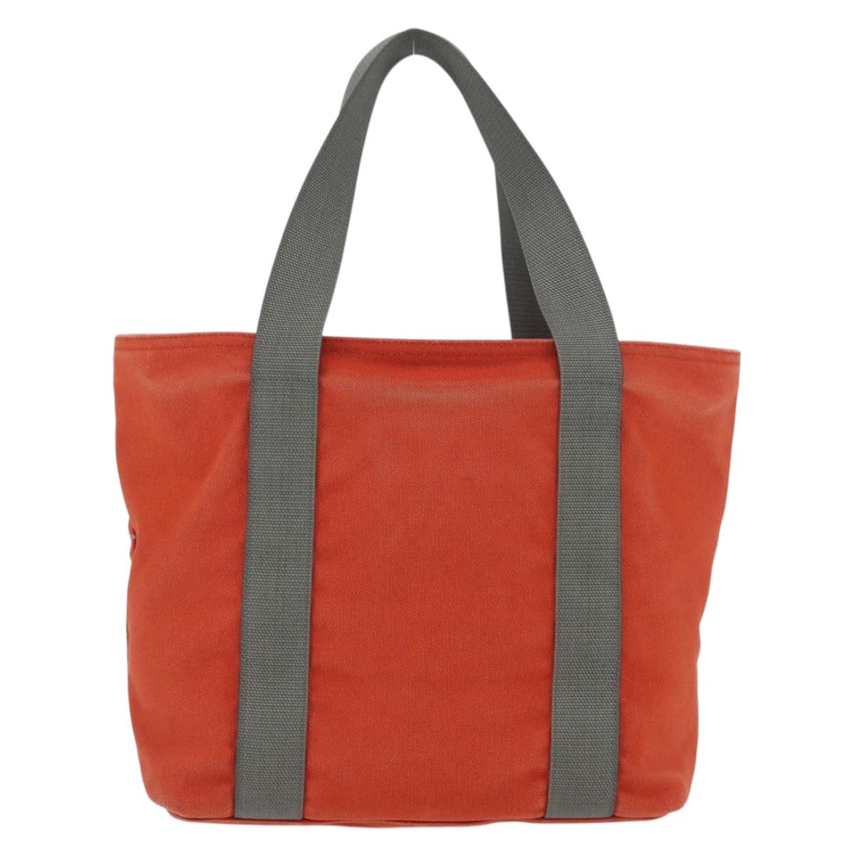 PRADA Sports Hand Bag Canvas Orange Auth 173993