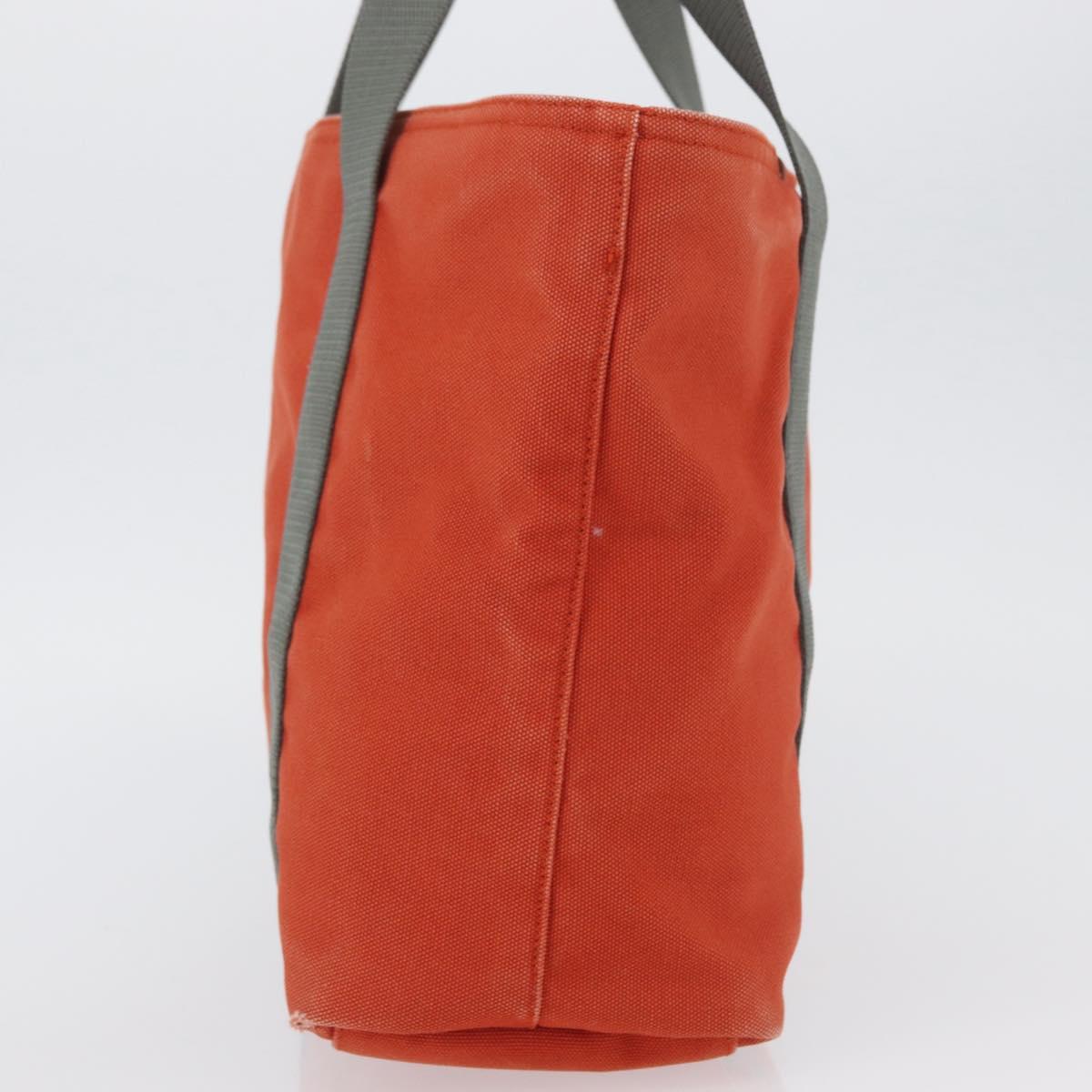 PRADA Sports Hand Bag Canvas Orange Auth 173993