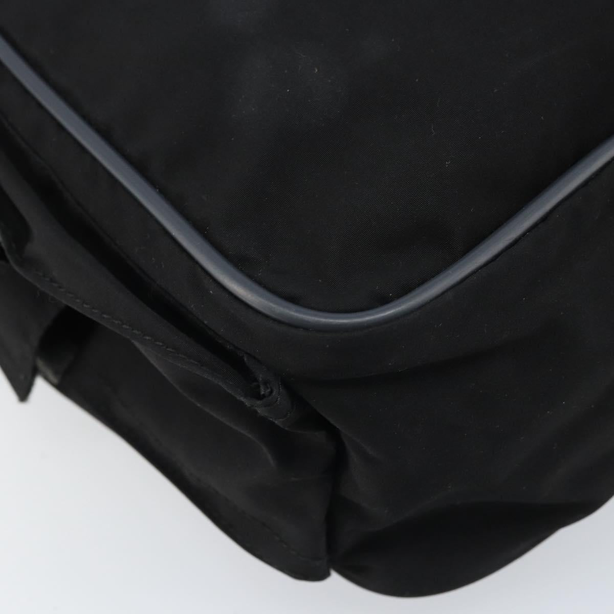 PRADA Sports Shoulder Bag Nylon Black Silver Auth 173999