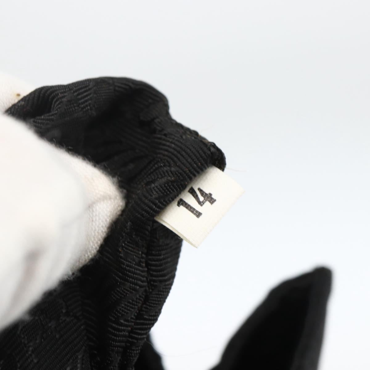 PRADA Hand Bag Satin Black Auth 174000