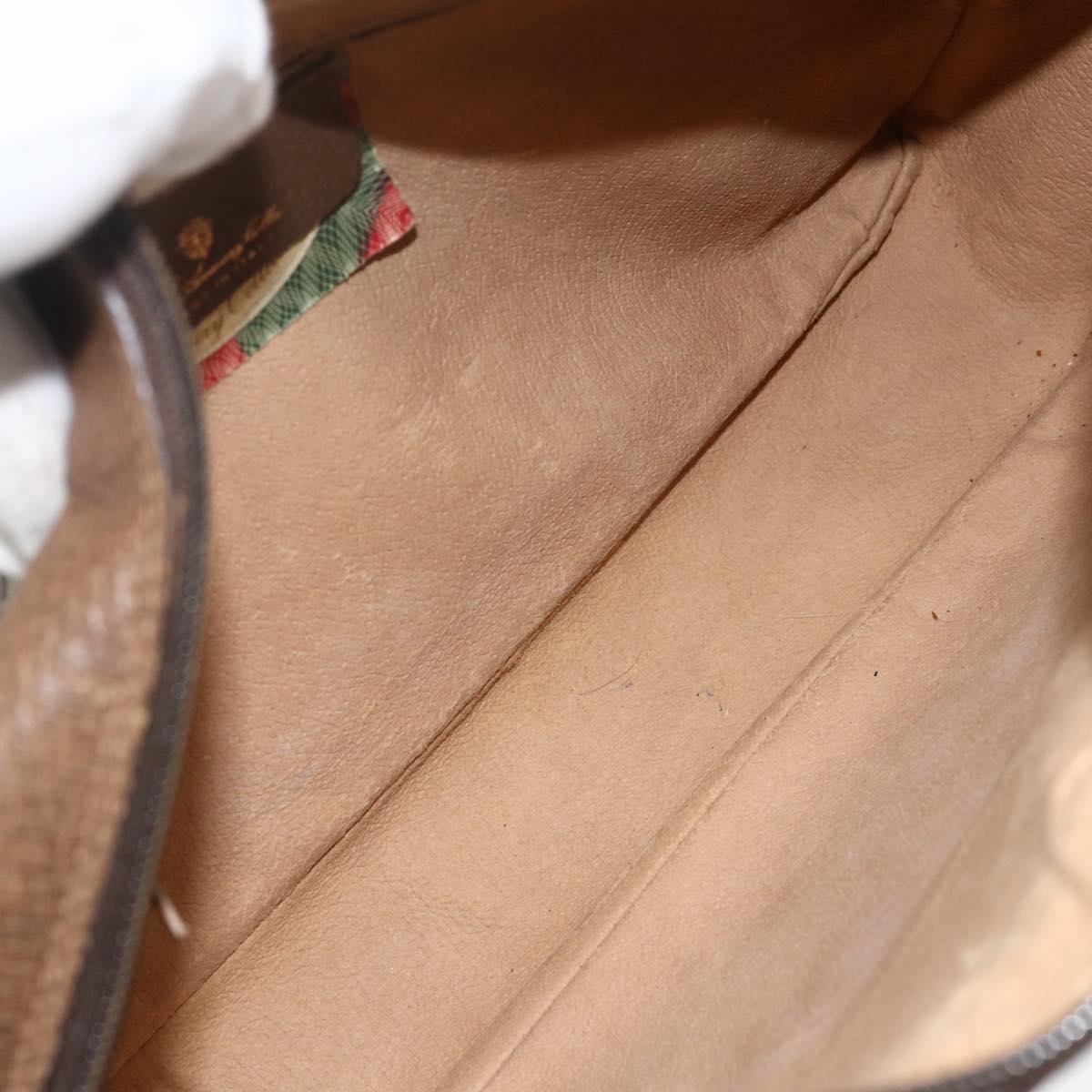 GUCCI GG Supreme Clutch Bag PVC Beige Gold 89 01 044 Auth 174019A