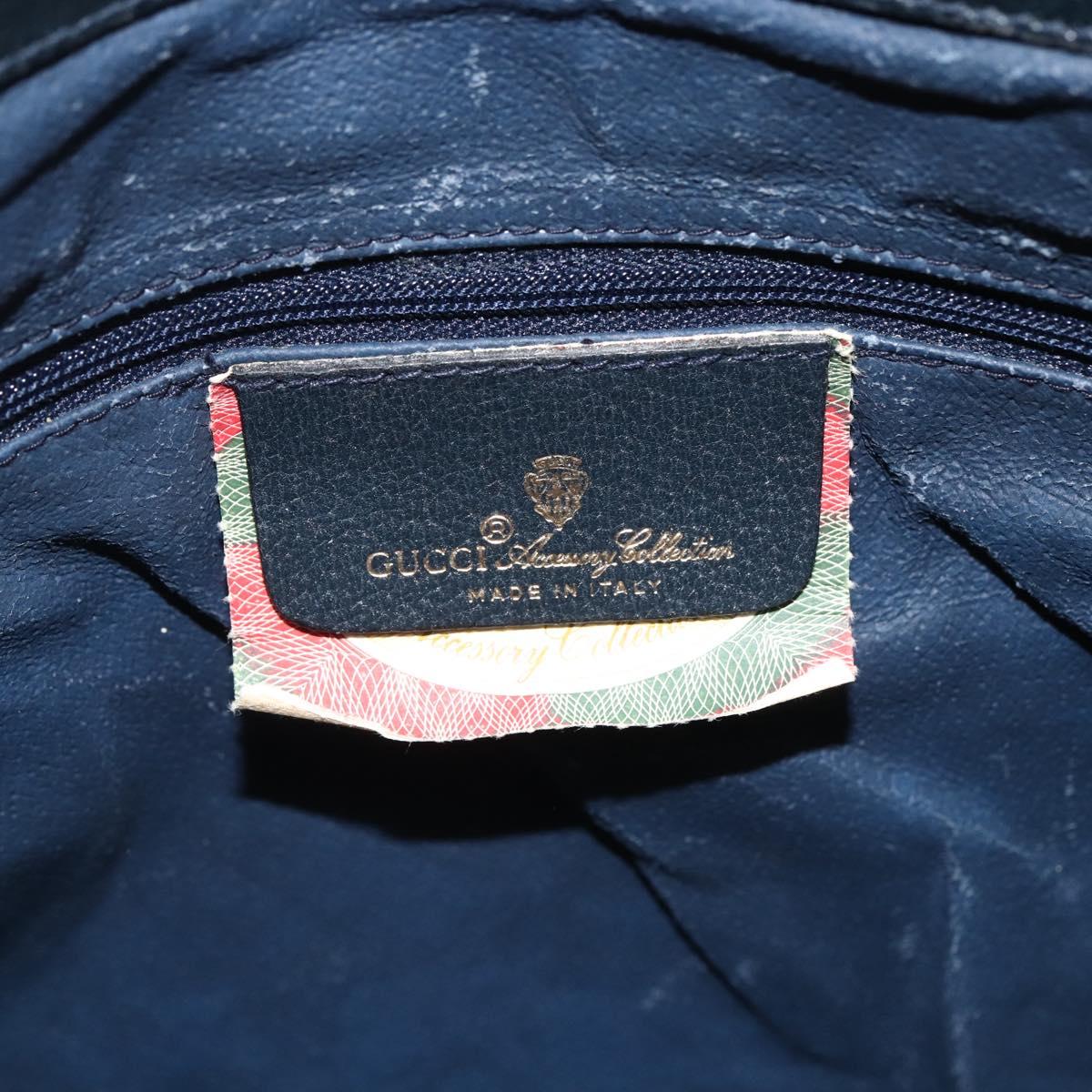 GUCCI GG Supreme Clutch Bag PVC Navy 89 02 075 Auth 174020A