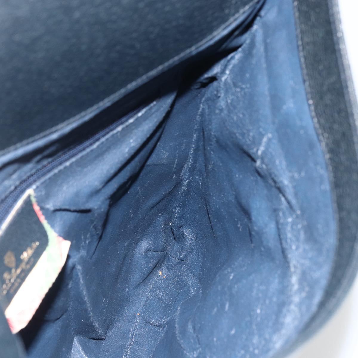 GUCCI GG Supreme Clutch Bag PVC Navy 89 02 075 Auth 174020A