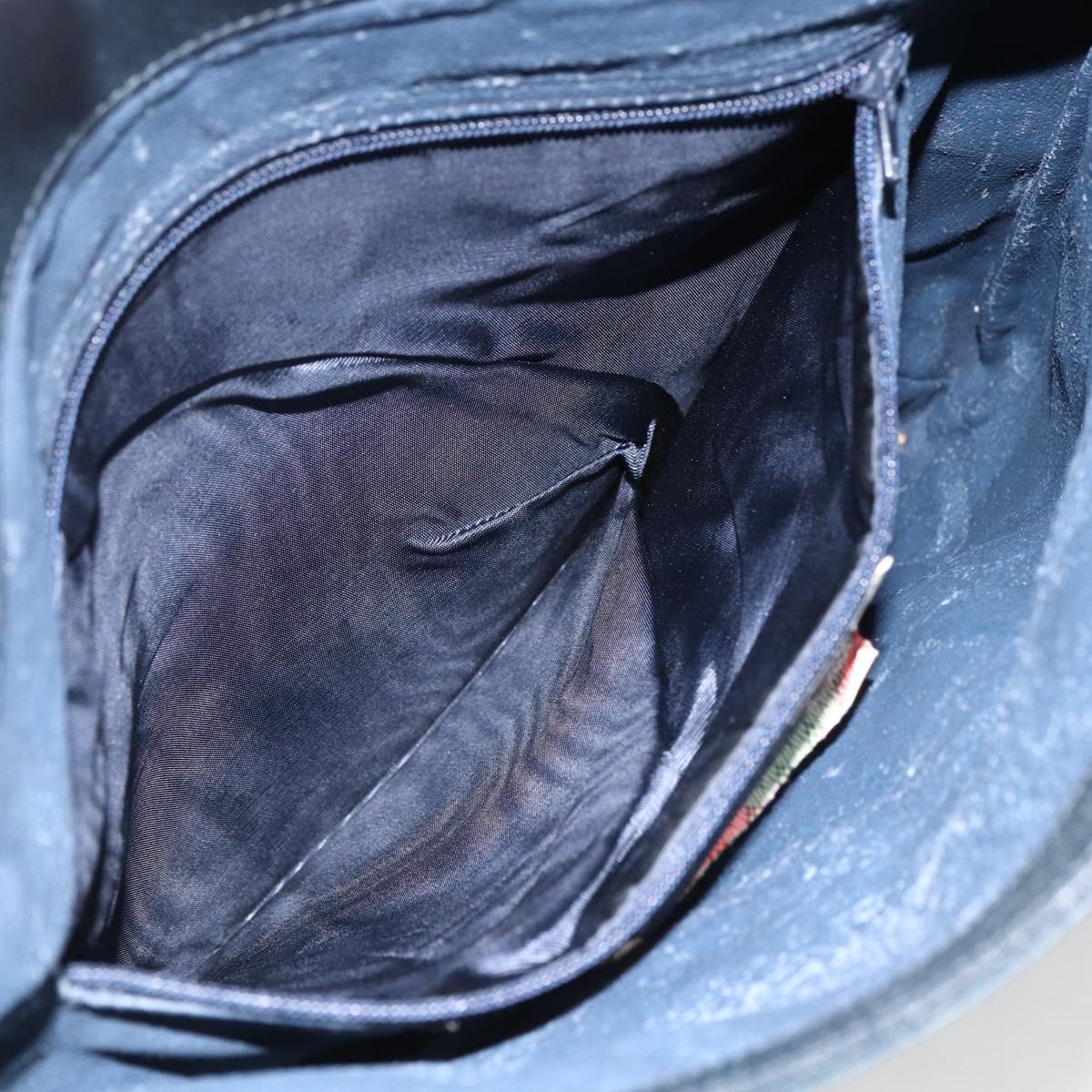 GUCCI GG Supreme Clutch Bag PVC Navy 89 02 075 Auth 174020A