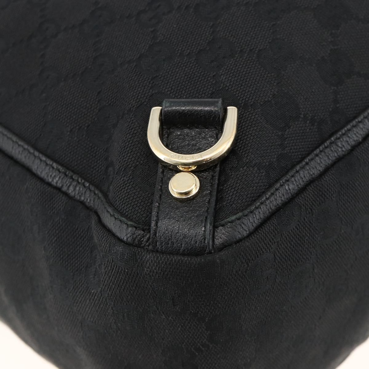 GUCCI GG Canvas Abbey Tote Bag Black Gold 130733 Auth 174036A