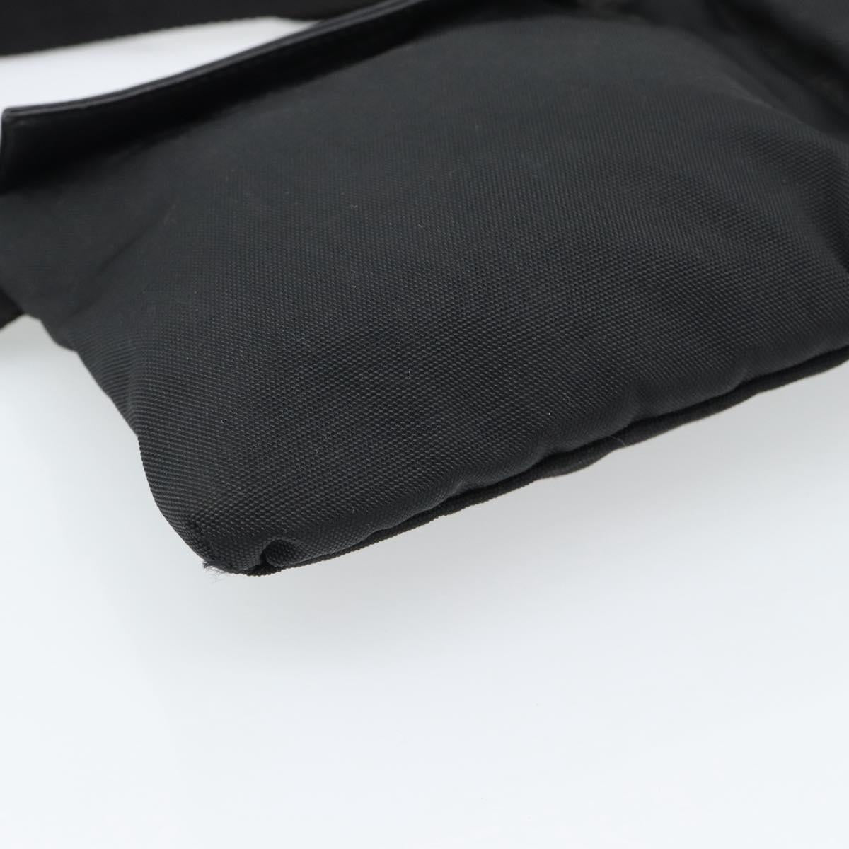 GUCCI Waist bag Nylon Black Silver 28566 Auth 174041