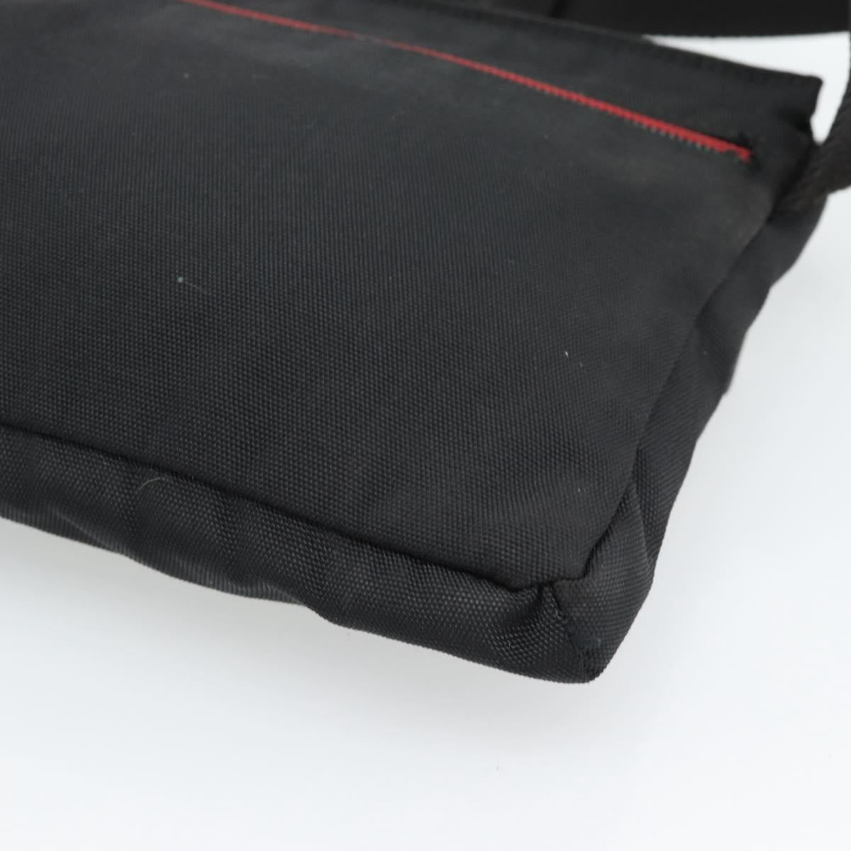 GUCCI Waist bag Nylon Black Silver 28566 Auth 174041