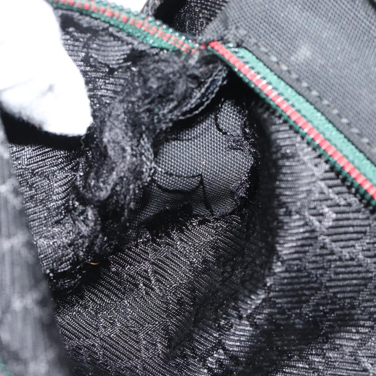 GUCCI Waist bag Nylon Black Silver 28566 Auth 174041
