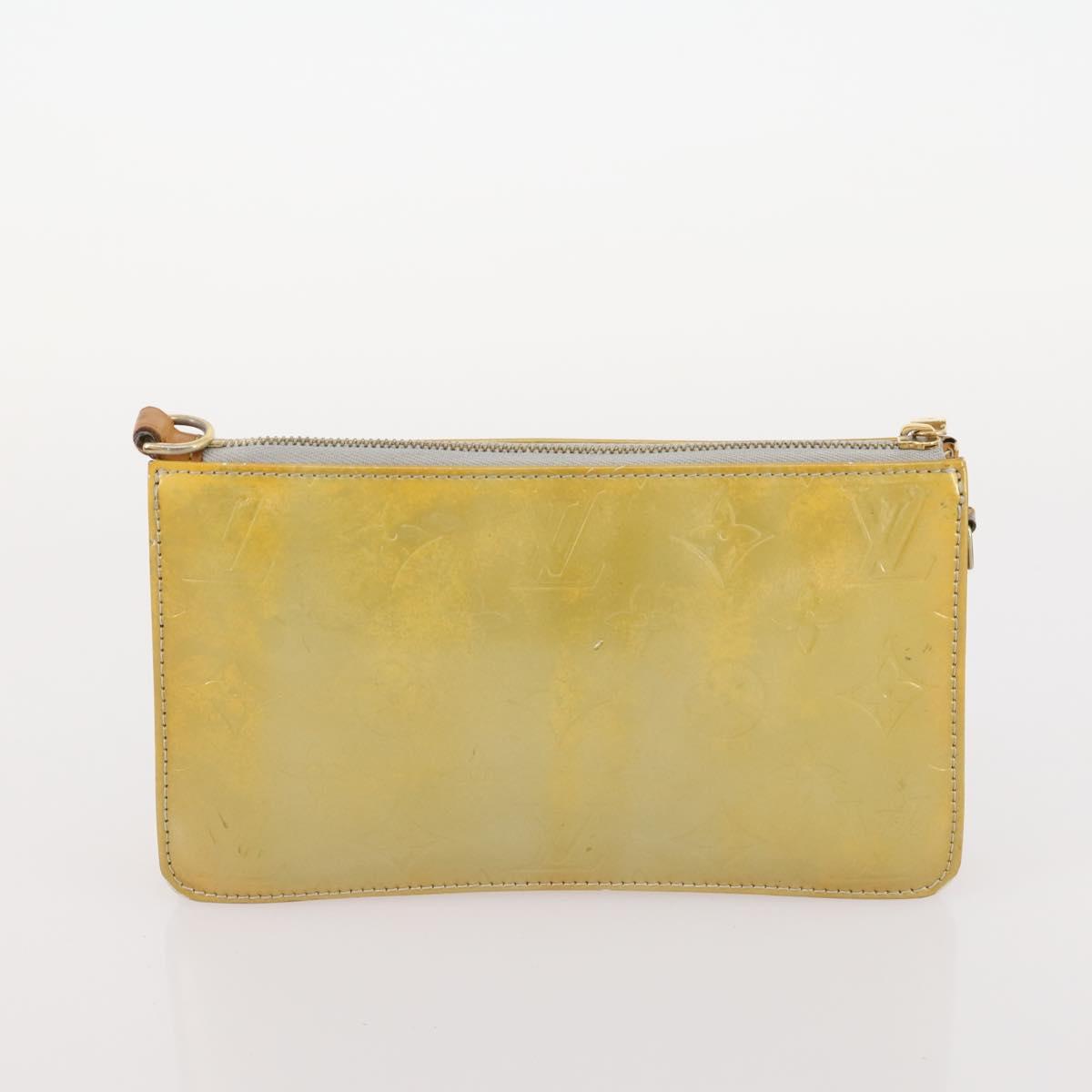 LOUIS VUITTON Monogram Vernis Hand Bag 5 Set Yellow LV Auth 174055