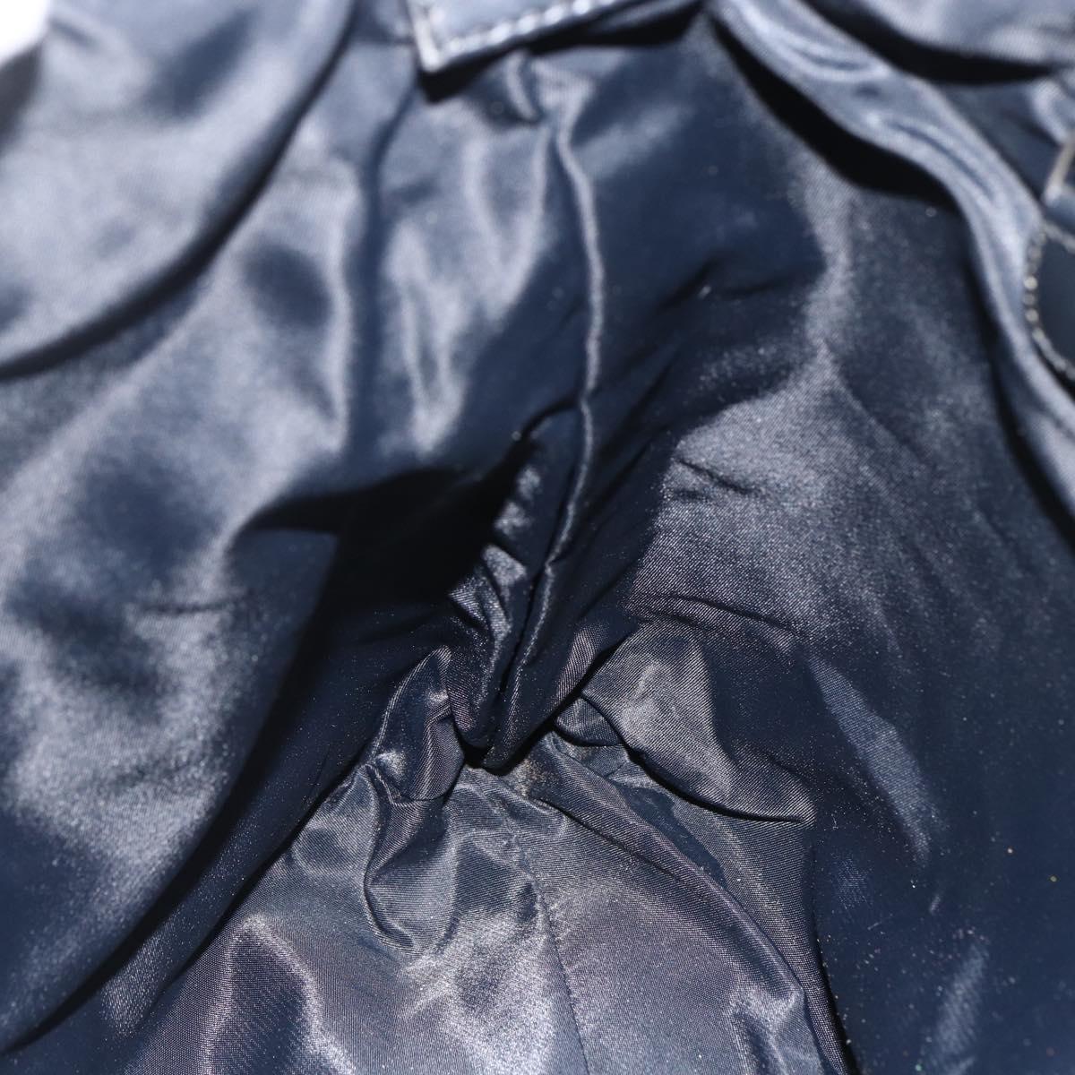 Christian Dior Trotter Canvas Shoulder Bag Black Silver Auth 174057A