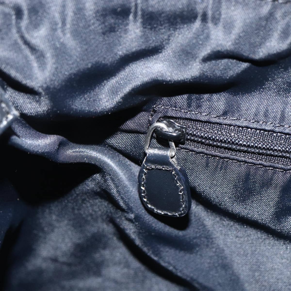 Christian Dior Trotter Canvas Shoulder Bag Black Silver Auth 174057A