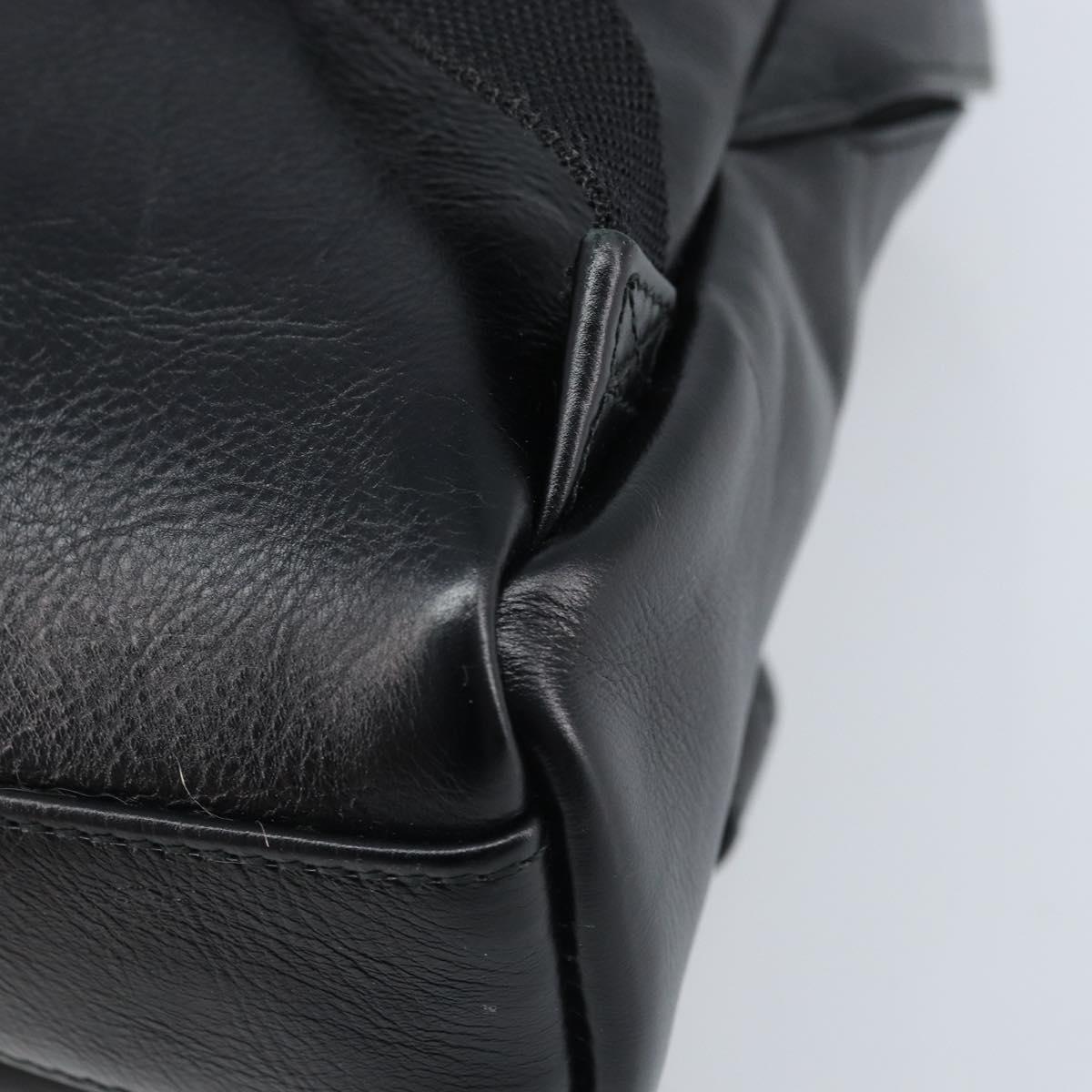 BALENCIAGA Backpack Leather Black Silver 580026 Auth 174080A
