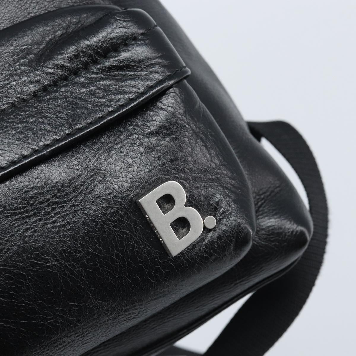 BALENCIAGA Backpack Leather Black Silver 580026 Auth 174080A