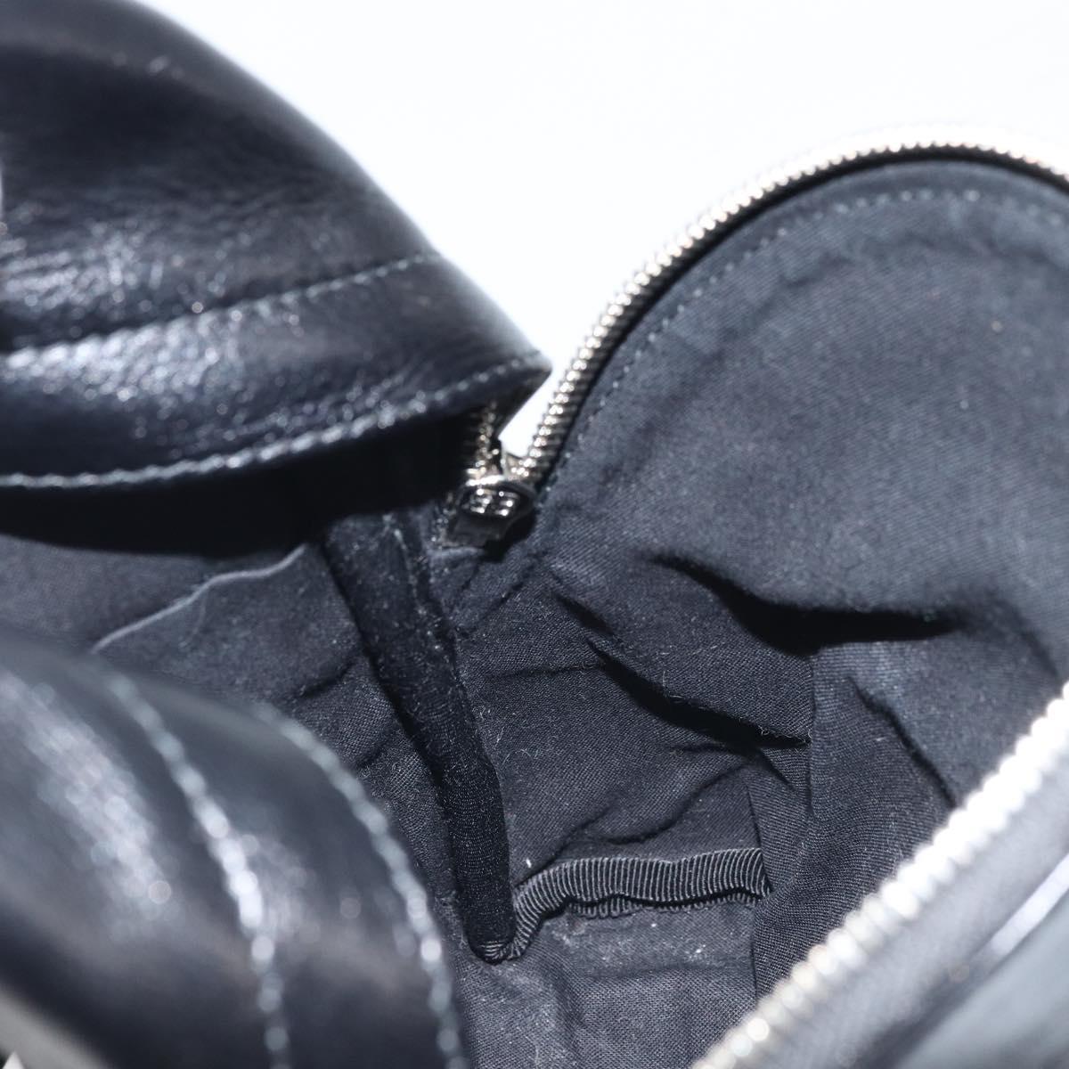 BALENCIAGA Backpack Leather Black Silver 580026 Auth 174080A