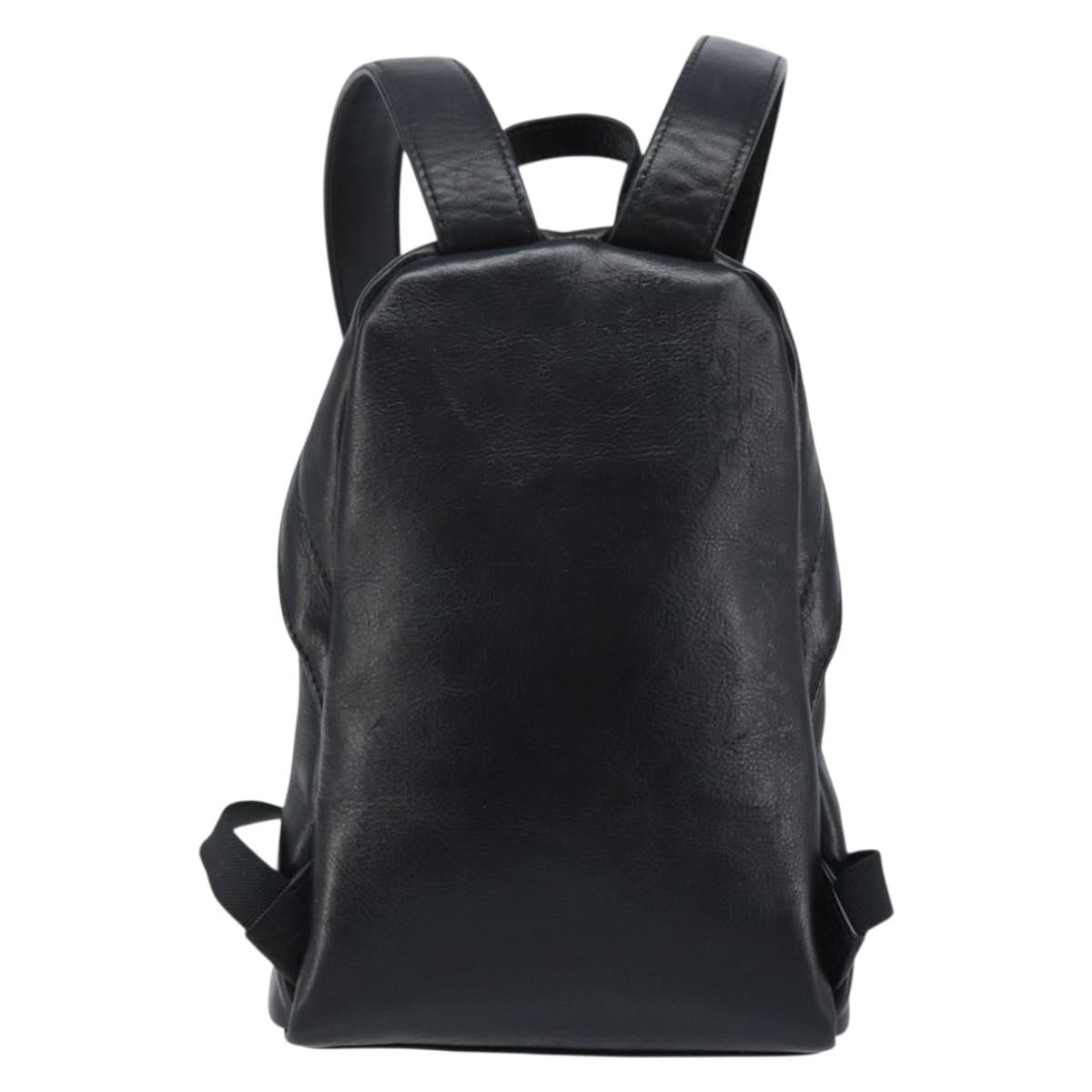 BALENCIAGA Backpack Leather Black Silver 580026 Auth 174080A