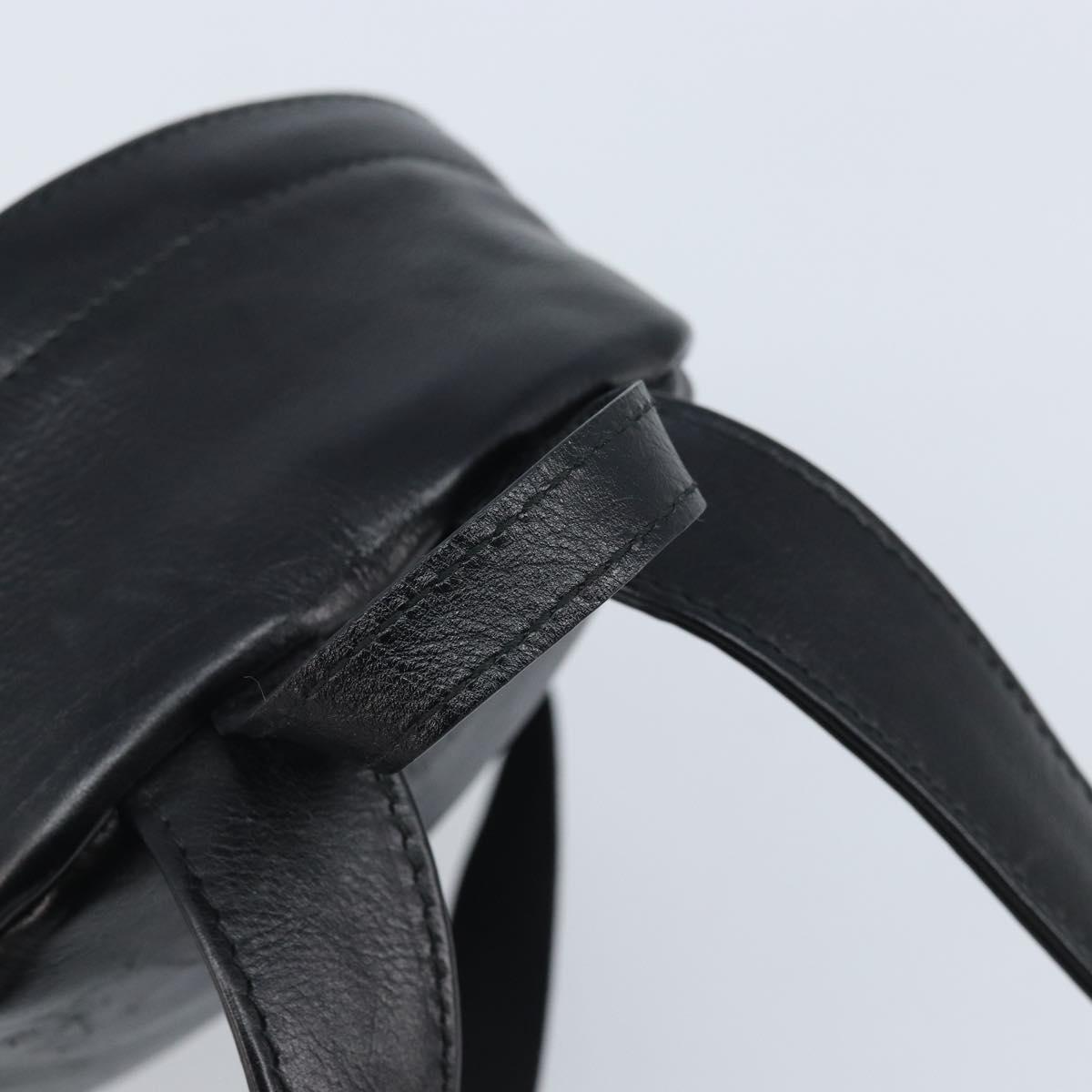 BALENCIAGA Backpack Leather Black Silver 580026 Auth 174080A
