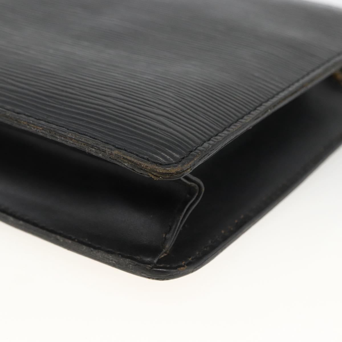 LOUIS VUITTON Epi Pochette Homme Clutch Bag Black M52522 LV Auth 174083