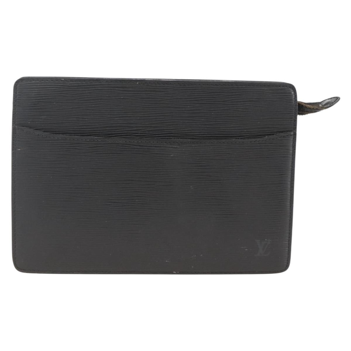 LOUIS VUITTON Epi Pochette Homme Clutch Bag Black M52522 LV Auth 174083