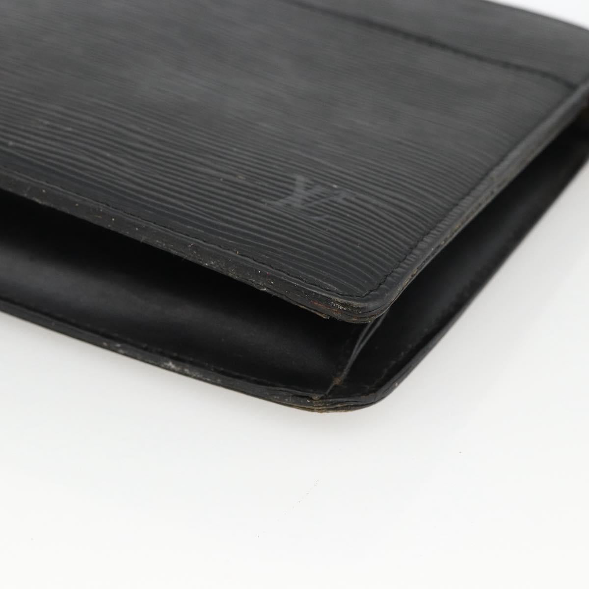 LOUIS VUITTON Epi Pochette Homme Clutch Bag Black M52522 LV Auth 174083