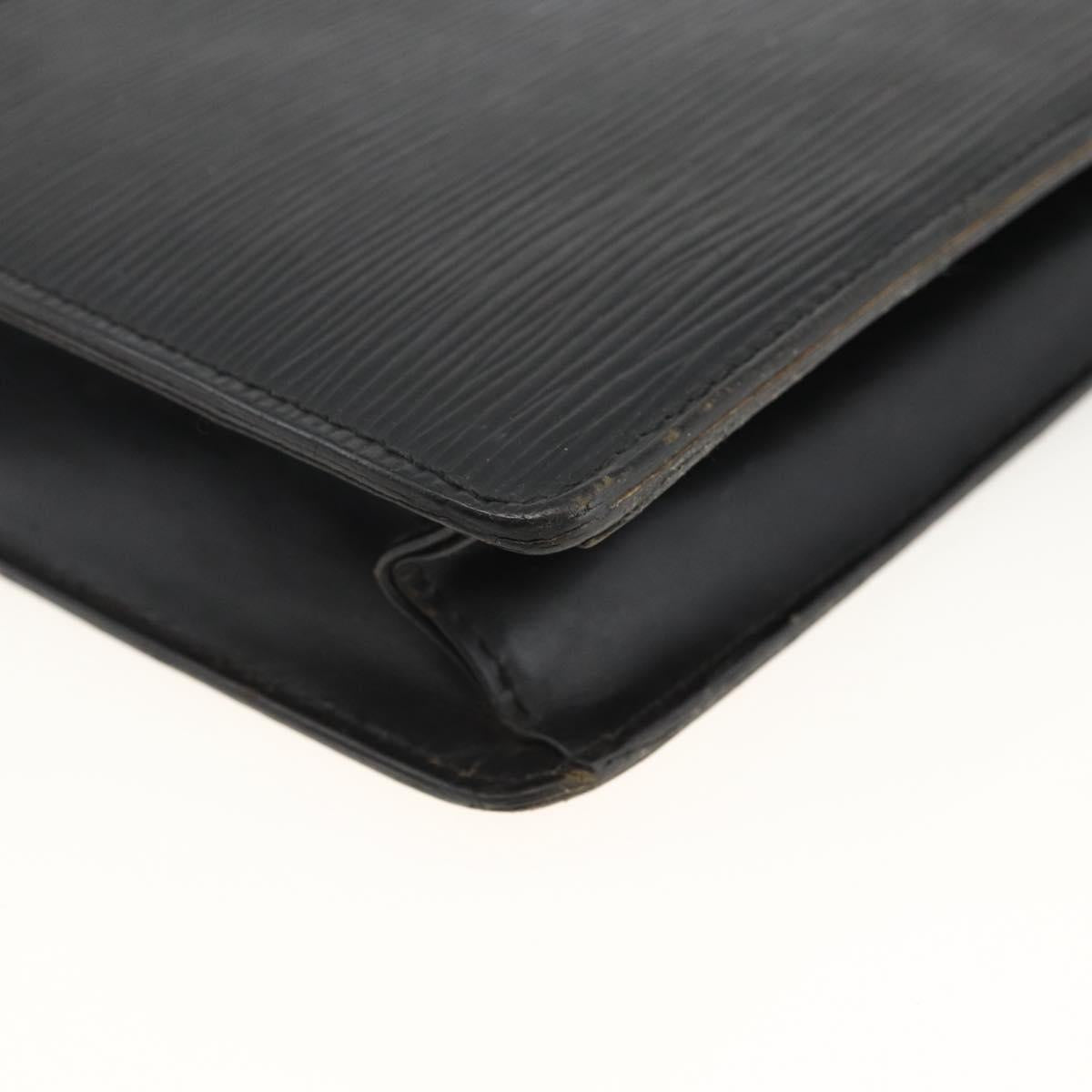 LOUIS VUITTON Epi Pochette Homme Clutch Bag Black M52522 LV Auth 174083
