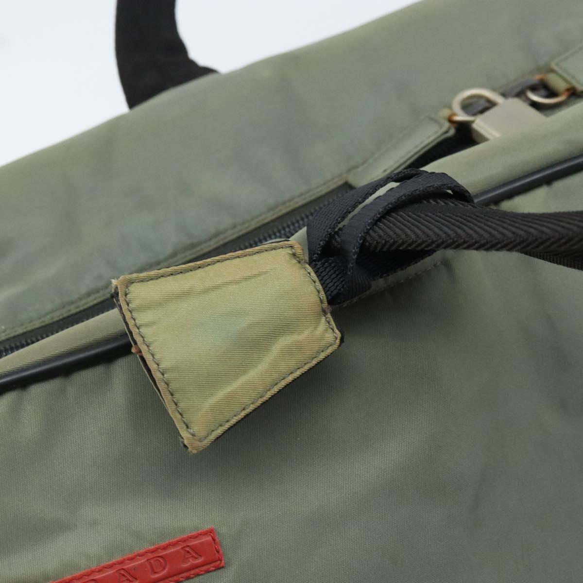 PRADA Sports Shoulder Bag Nylon Gray Silver Auth 174086