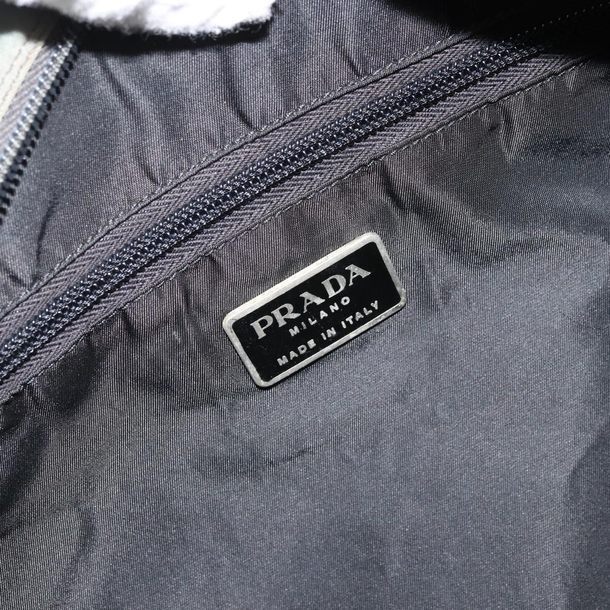 PRADA Sports Shoulder Bag Nylon Gray Silver Auth 174086