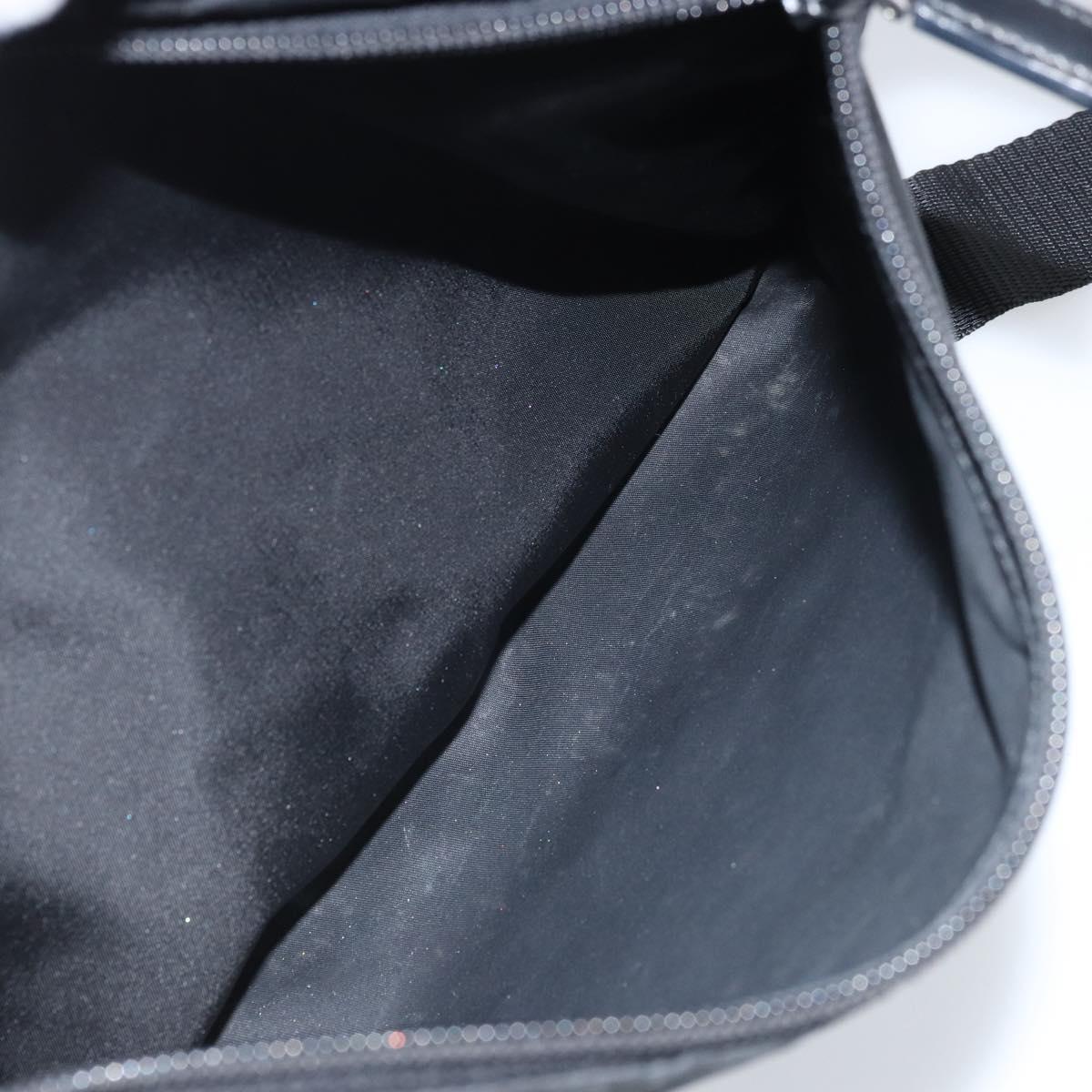 PRADA Shoulder Bag Nylon Black Silver Auth 174087