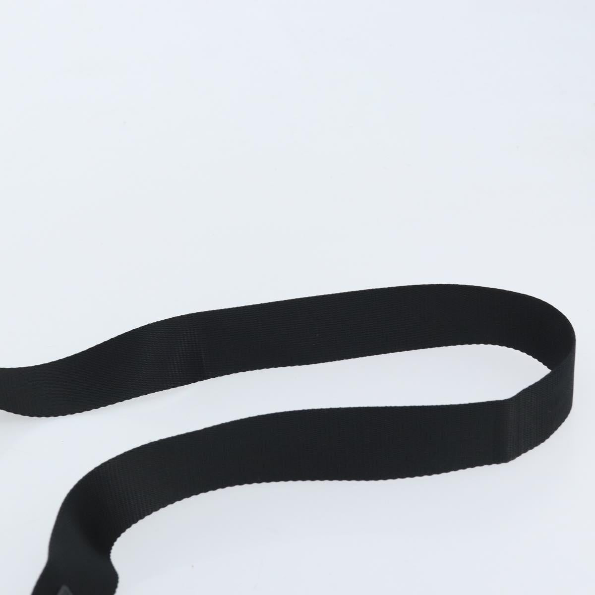 PRADA Shoulder Bag Nylon Black Silver Auth 174087