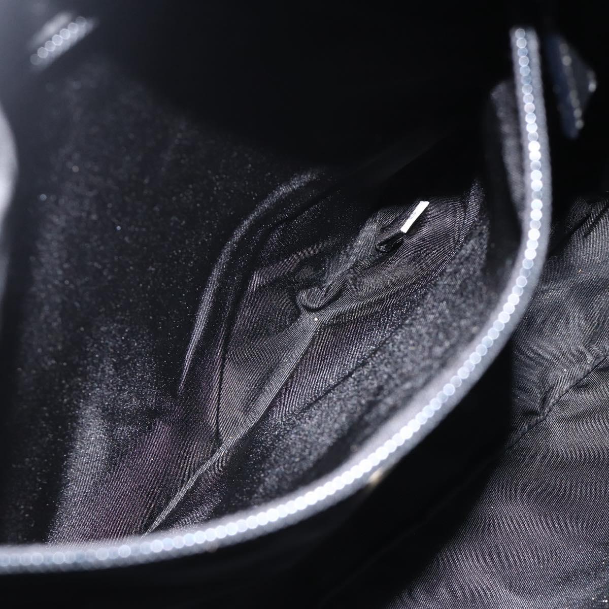 PRADA Shoulder Bag Nylon Black Silver Auth 174089A